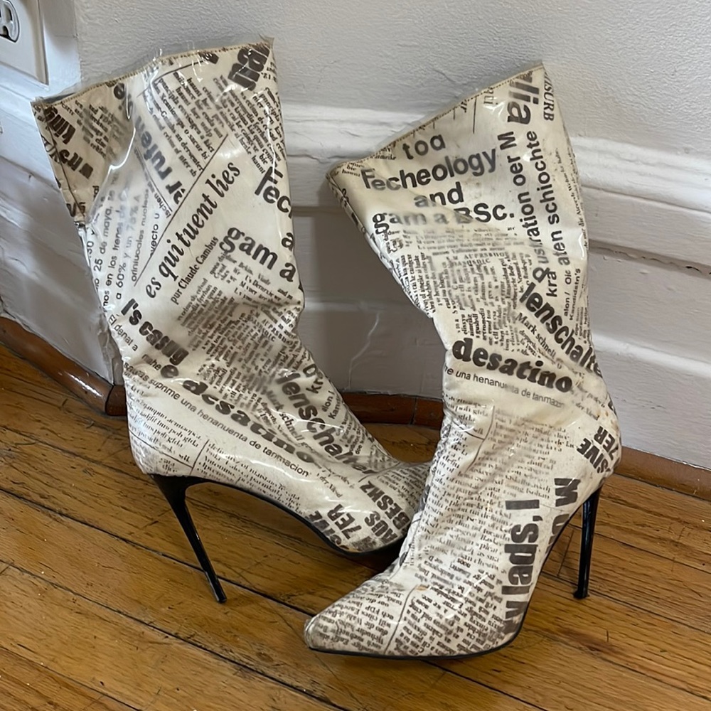Newspaper boots